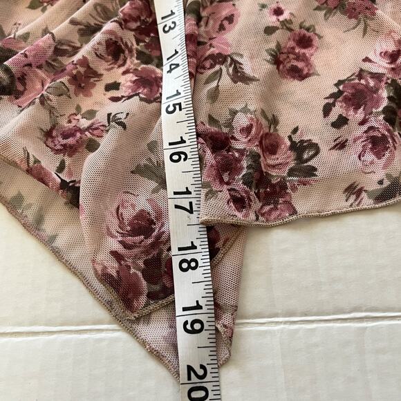 Y2k Fairy Babydoll Top Sz M Whimsical Boho Festival Western Ruffle Sheer Mesh. - Picture 5 of 8